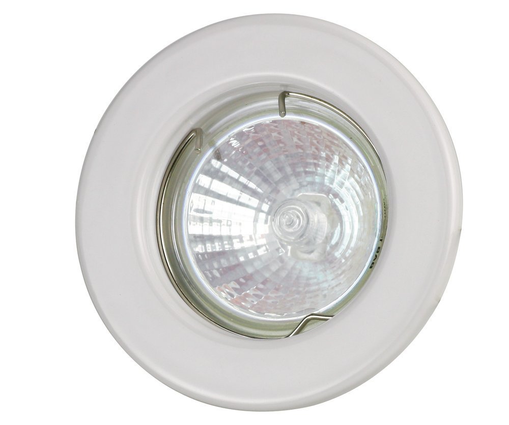 Heitronic Büro Deckeneinbauleuchten Einbauleuchte Ø 8 Cm Metallisch 1-flammig Weiß, Weiß, Metall, 23230
