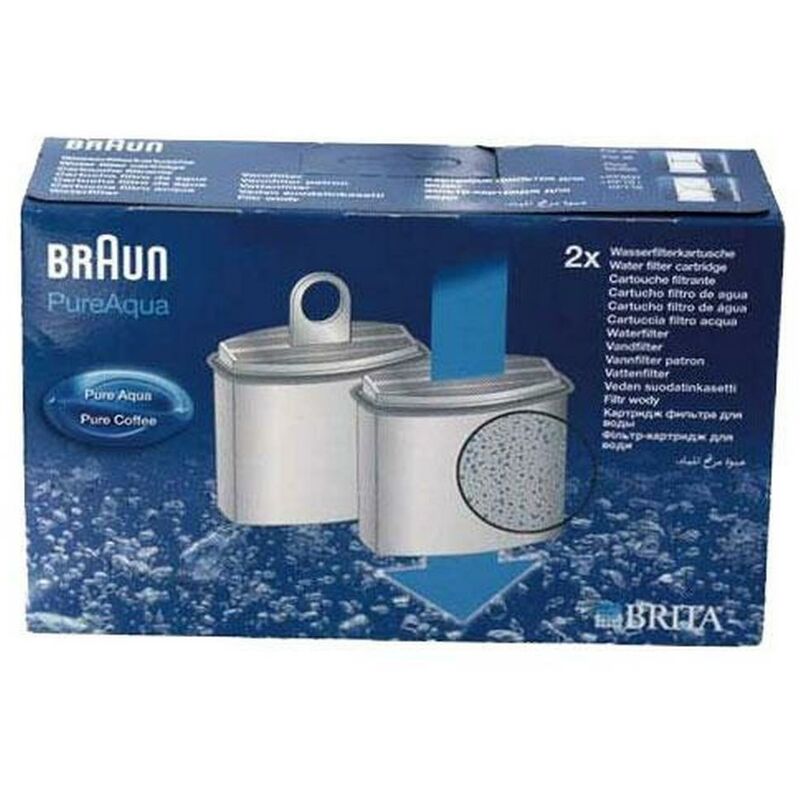 Braun - Lot De 2 Filtres a Eau KWF2 PURE AQUA PURE COFFEE BRITA (104465-5999) (0X63112770, AX13210006) Cafetière, Expresso