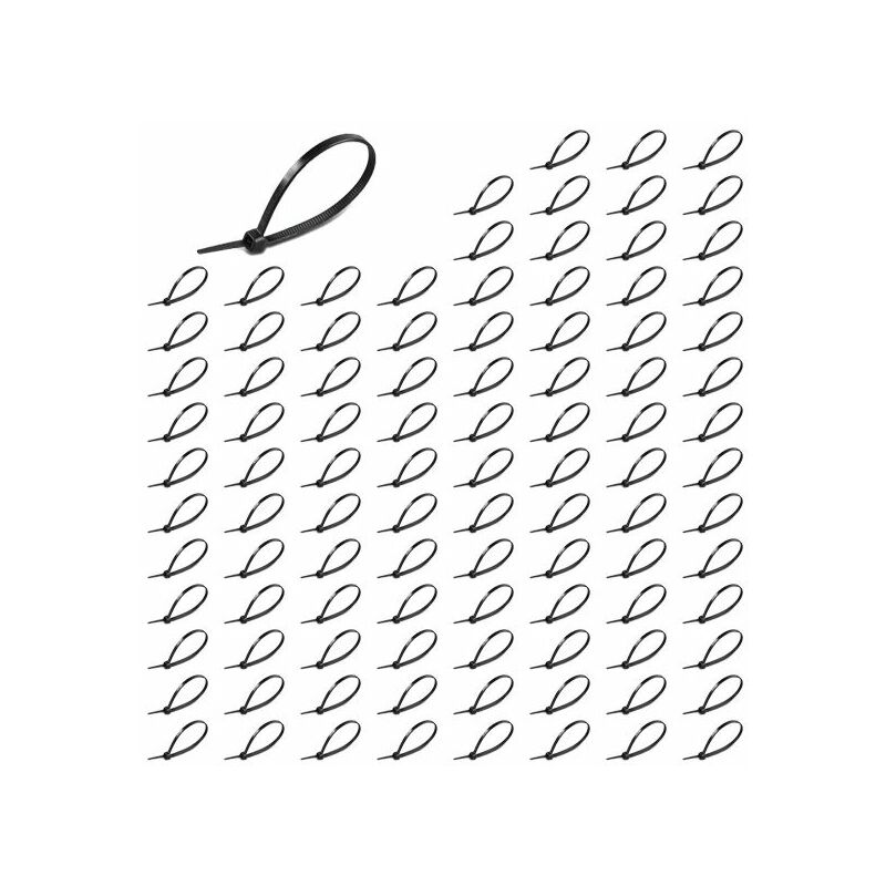 Lot De 100 Colliers De Serrage Plastique Noir 3.5x200mm - V-tac thumbnail