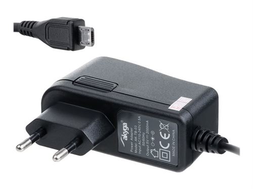 Akyga Power Supply AK-TB-03 Steckernetzteil, Festspannung Steckdose Ausgangsstrom (max.) 2 MA Micro