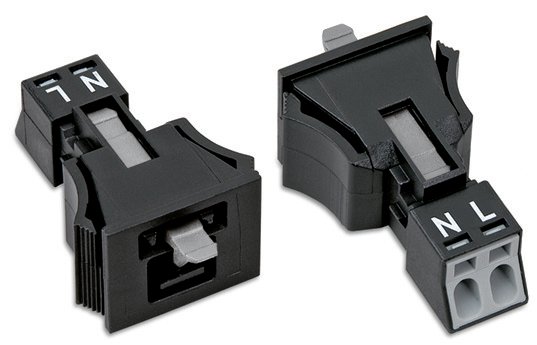WAGO 890-712 2 Pole 16A 4.4mm Plug Snap in Black