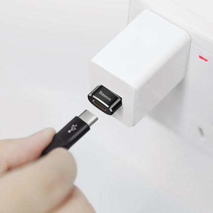 Baseus USB Male to Type-C Female Adapter Converter Black thumbnail