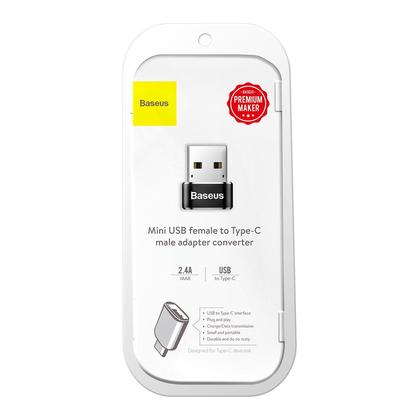 Baseus USB Male to Type-C Female Adapter Converter Black thumbnail