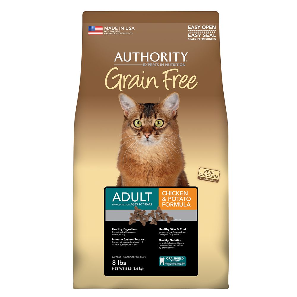 Authority Grain Free Adult Cat Food - Chicken and Potato Size: 8 Lb, Kibble