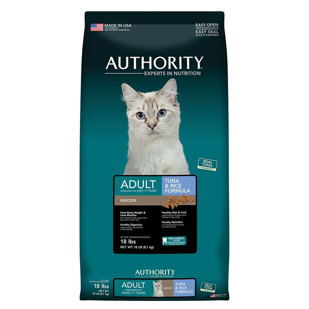 Authority Indoor Adult Cat Food - Tuna and Rice Size: 18 Lb, Kibble