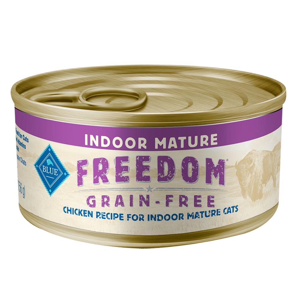 Blue Buffalo Freedom Grain-Free Indoor Chicken Mature Wet Cat Food, 5.5 Oz