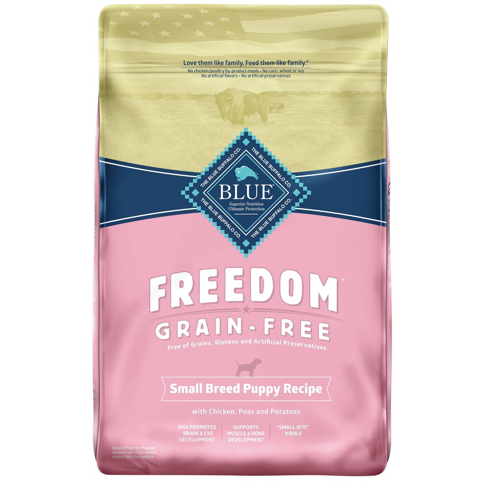Blue Buffalo Freedom Grain Free with Chicken, Peas & Potatoes Small Breed Puppy Dry Dog Food - 11lbs
