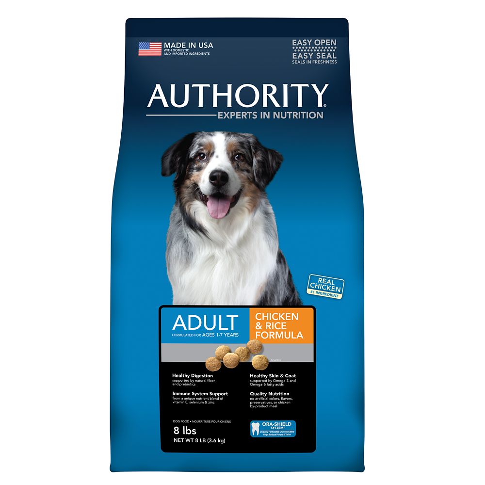Authority Adult Dog Food - Chicken and Rice Size: 8 Lb, Chicken and Pea, Kibble