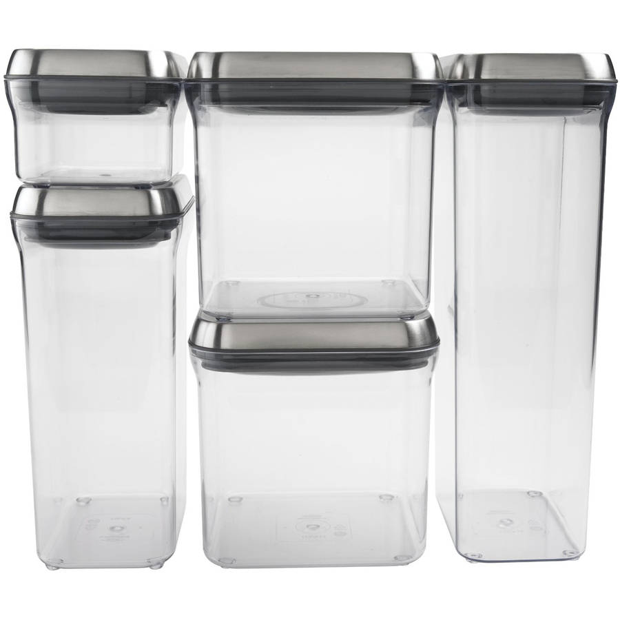 Oxo Steel 5 Pc. Pop Canister Set, Color: Silver