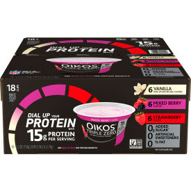 Oikos Triple Zero Mixed Berry Blended Greek Yogurt
