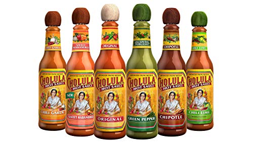 Cholula Hot Sauce 5 Fl Oz Variety Pack, 6 Count | Original, Green Pepper, Chipotle, Chili Garlic, Chili Lime and Sweet Habanero