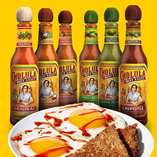 Cholula Hot Sauce 5 Fl Oz Variety Pack, 6 Count | Original, Green Pepper, Chipotle, Chili Garlic, Chili Lime and Sweet Habanero thumbnail