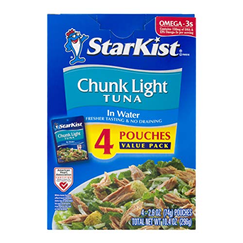 StarKist Chunk Light Tuna in Water - 2.6 Oz Pouch (Pack of 4)