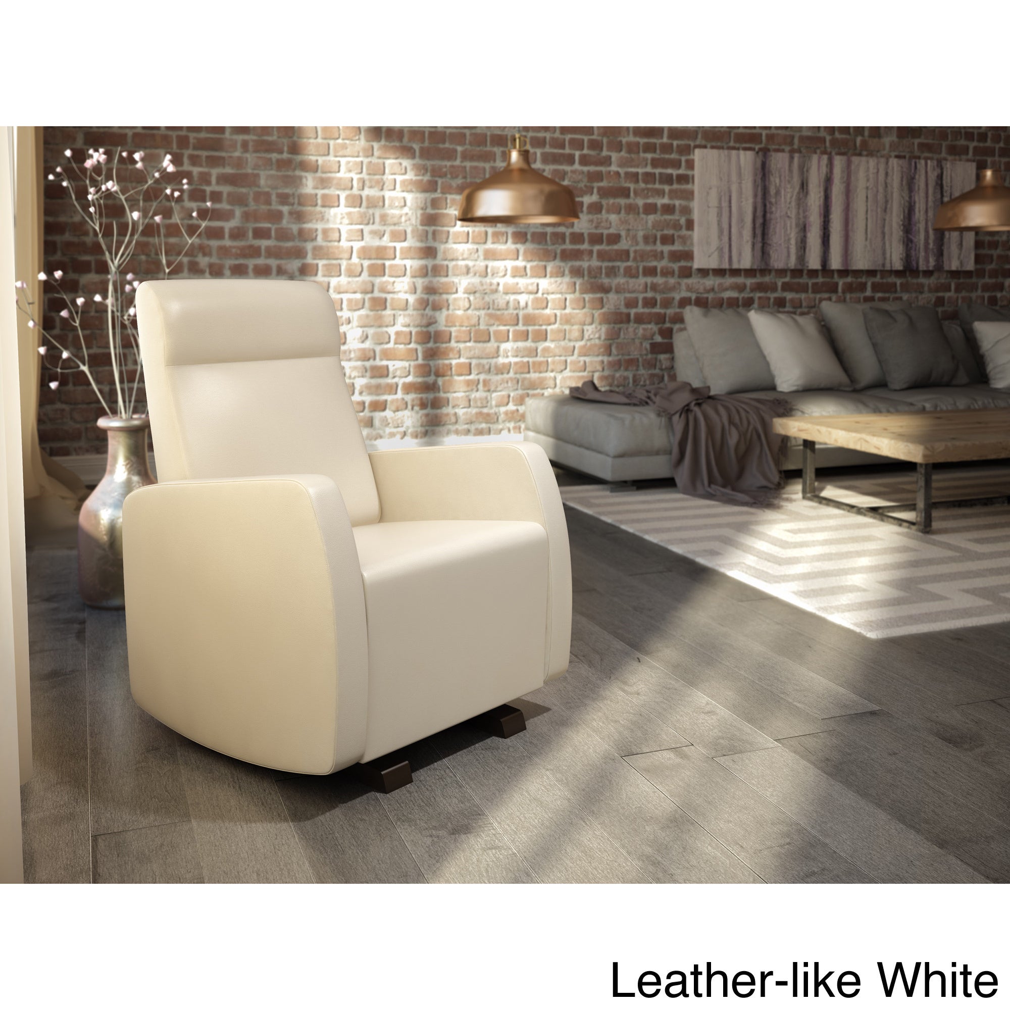 Dutailier Upholstered Glider (White, Light Grey, or Light Brown)