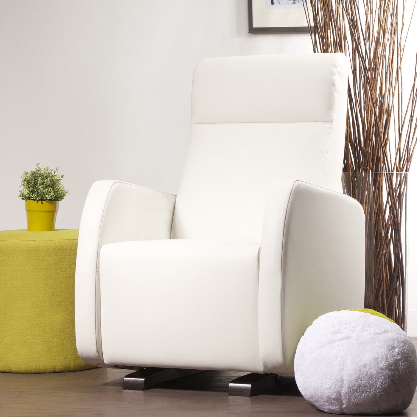 Dutailier Upholstered Glider (White, Light Grey, or Light Brown) thumbnail