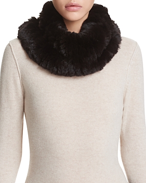 Surell Twisted Rabbit Fur Loop Scarf