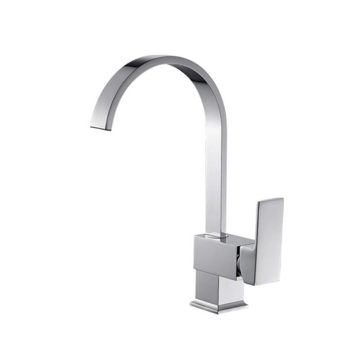 Hazara HZR-1021 Single Hole Kitchen Sink Faucet with Round Shape in Chrome Color - 8' X 11'2