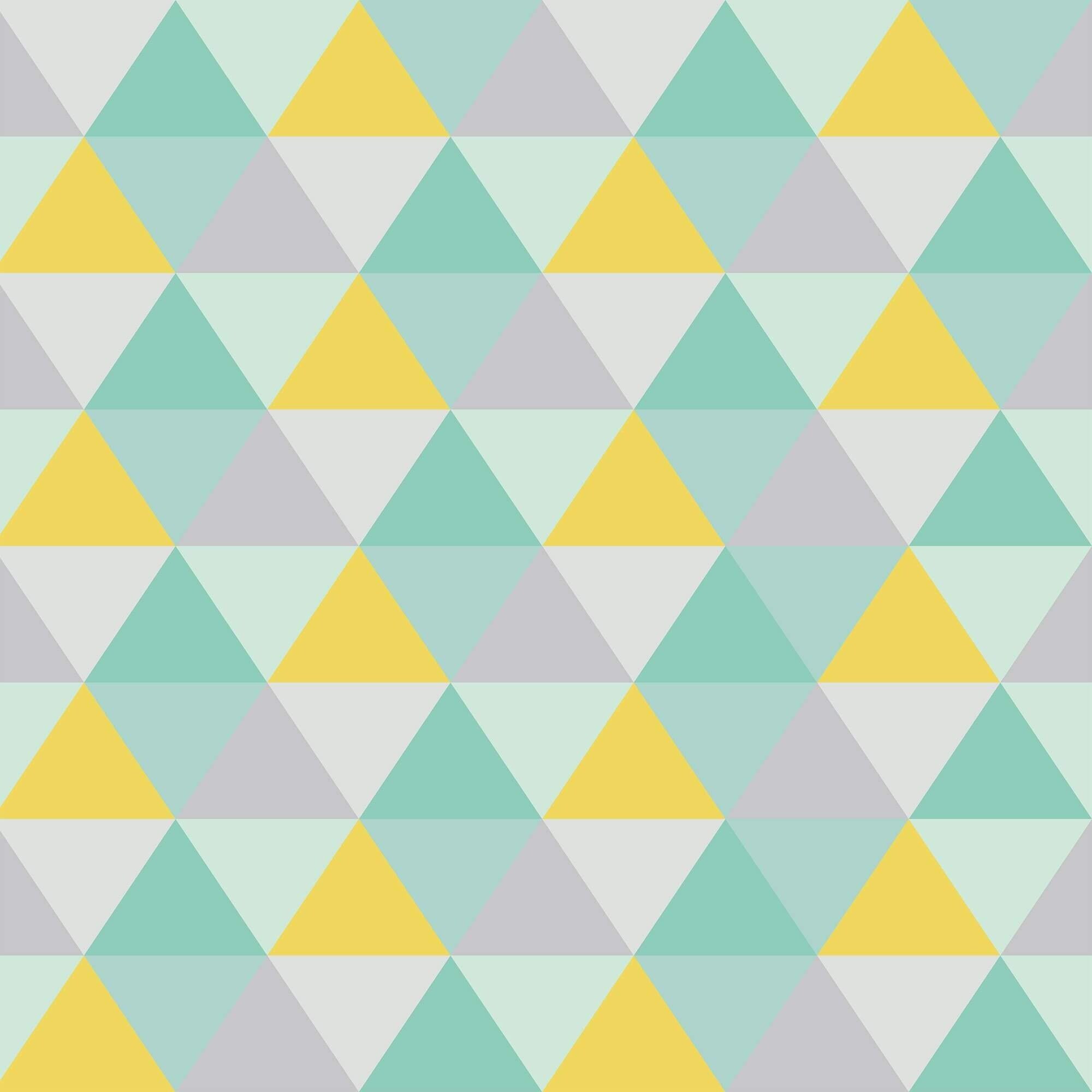 Green Triangles Geometric Peel and Stick Removable Wallpaper 9734 thumbnail
