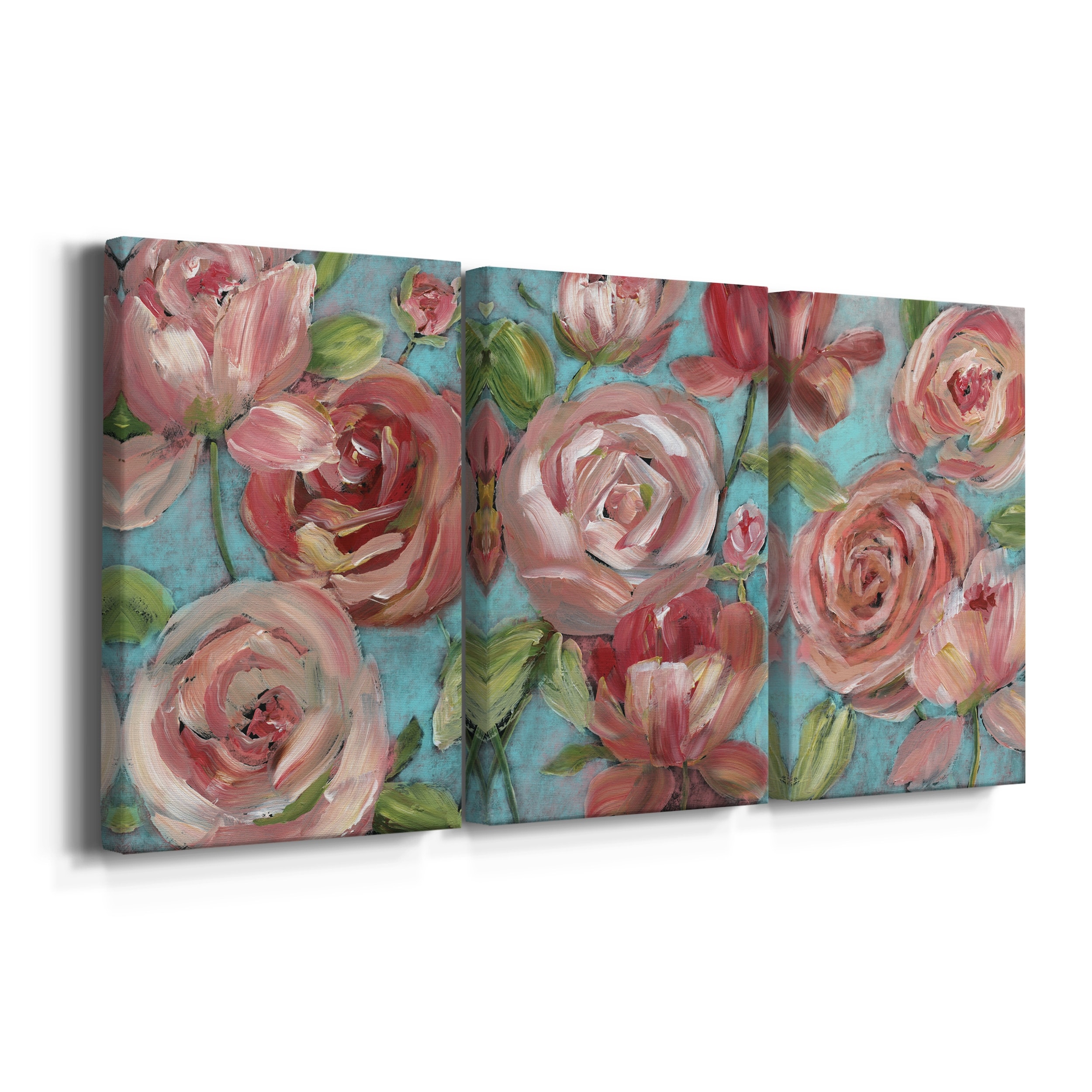 Wexford Home Peaches and Cream- Premium Gallery Wrapped Canvas - Ready to Hang 3 EACH 40X60 thumbnail