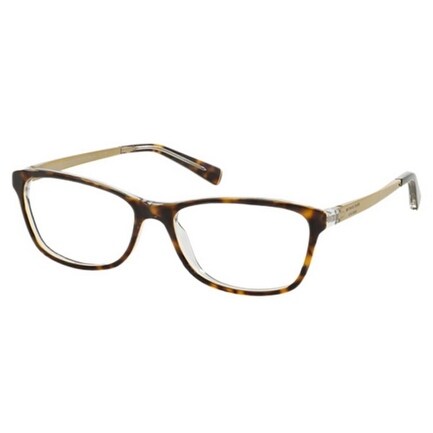Michael Kors Women's MK4017F 3034 53 Tortoise/Crystal Rectangle Plastic Eyeglasses