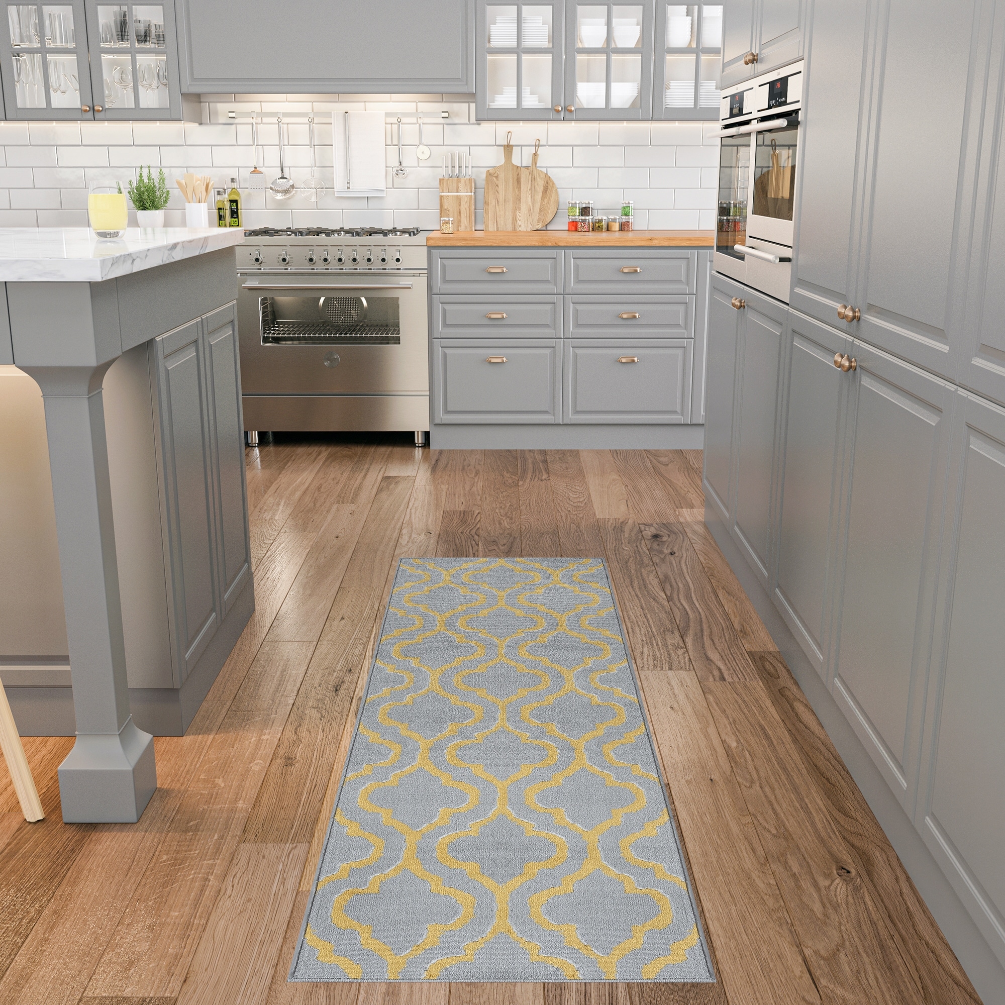 Wyman Farmhouse Geometric Indoor Area Rug