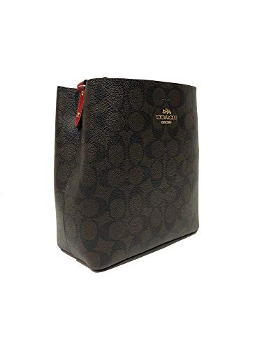 Coach 2312 Town Bucket Bag in Signature Canvas in Brown 1941 Red thumbnail