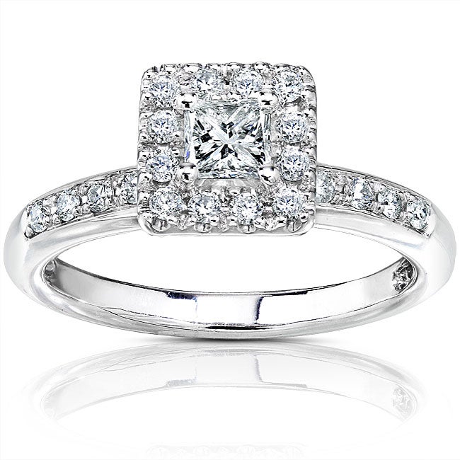 Annello by Kobelli 14k White Gold 1/2ct TDW Diamond Engagement Ring (H-I, I1-I2)