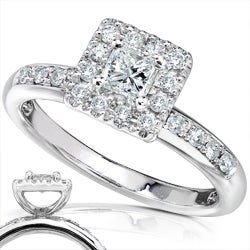 Annello by Kobelli 14k White Gold 1/2ct TDW Diamond Engagement Ring (H-I, I1-I2) thumbnail