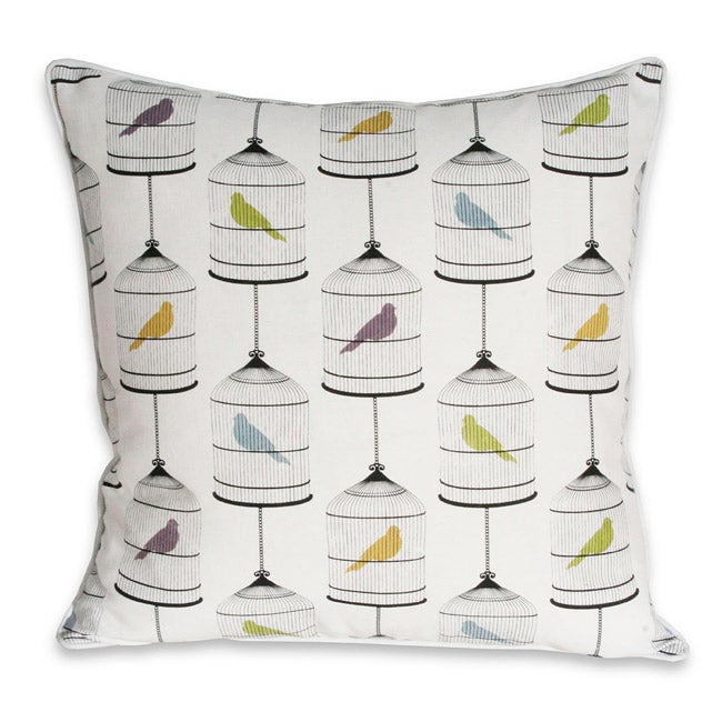 20 X 20 Inch Multi Birds Pillow