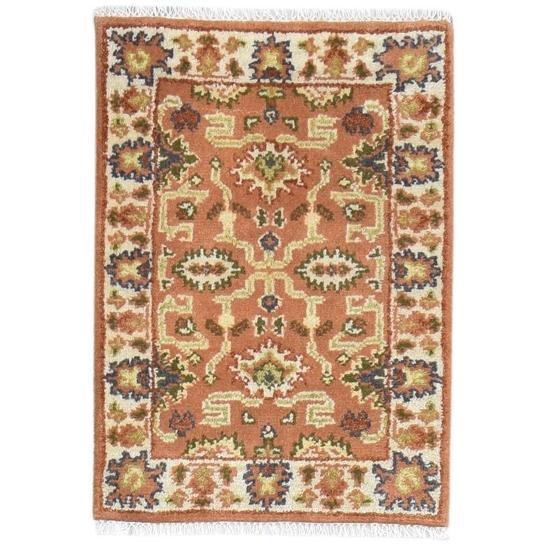 One of a Kind Hand-Knotted Persian 2' X 3' Oriental Wool Red Rug - 2' X 3'
