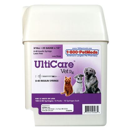 Ultiguard U-40 Syringes 3/10cc 29g 1/2 Half Unit Mark 100ct