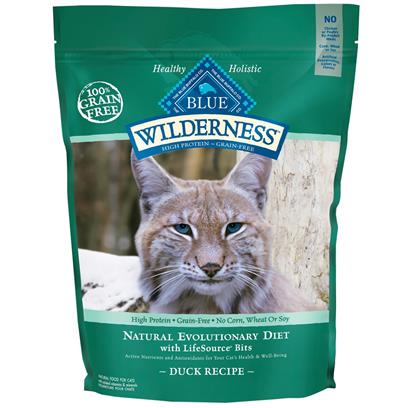 Blue Buffalo Wilderness Nature's Evolutionary Diet High-Protein, Grain-Free Duck Natural Dry Food for Adult Cat, 5 Lbs