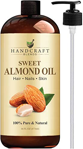 Handcraft Sweet Almond Oil - 100% Pure and Natural - Premium Therapeutic Grade Carrier Oil for Aromatherapy, Massage, Moisturizing Skin and Hair - Hug thumbnail