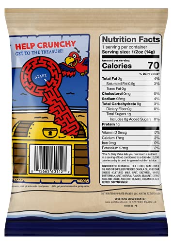 Pirate's Booty Aged White Cheddar Cheese Puffs, 24ct, 0.5oz Snack Size Bags, Gluten Free, Healthy Kids Snacks, 100 Calorie Snack Packs thumbnail