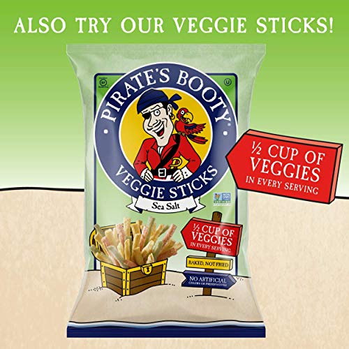 Pirate's Booty Aged White Cheddar Cheese Puffs, 24ct, 0.5oz Snack Size Bags, Gluten Free, Healthy Kids Snacks, 100 Calorie Snack Packs thumbnail