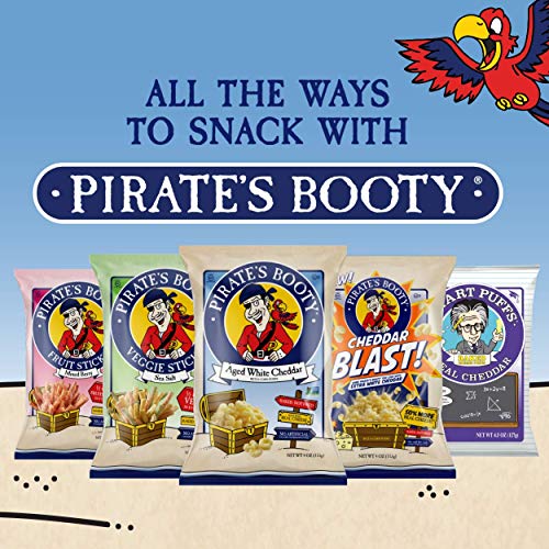 Pirate's Booty Aged White Cheddar Cheese Puffs, 24ct, 0.5oz Snack Size Bags, Gluten Free, Healthy Kids Snacks, 100 Calorie Snack Packs thumbnail