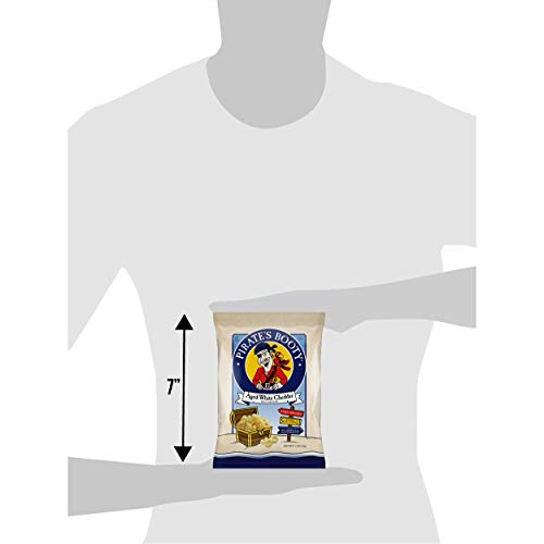 Pirate's Booty Aged White Cheddar Cheese Puffs, 24ct, 0.5oz Snack Size Bags, Gluten Free, Healthy Kids Snacks, 100 Calorie Snack Packs thumbnail