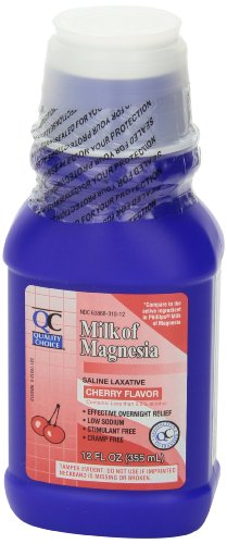 Quality Choice Milk of Magnesia Cherry Flavor 12 Fl Oz (335ml), Plastic Bottle (Pack of 6) thumbnail