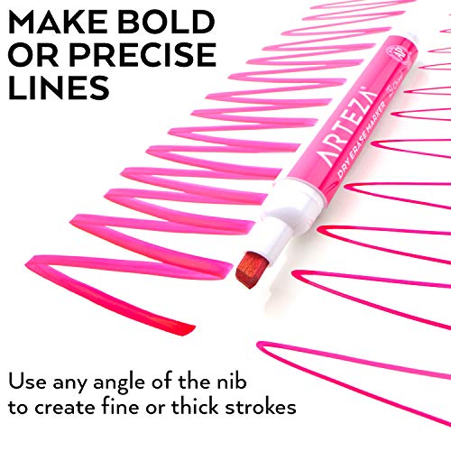 Arteza Dry Erase Markers  Bulk Pack of 52  Chisel Tip  12 Assorted Colors with Low-Odor Ink  Whiteboard Pens  Office Supplies for Back to School thumbnail