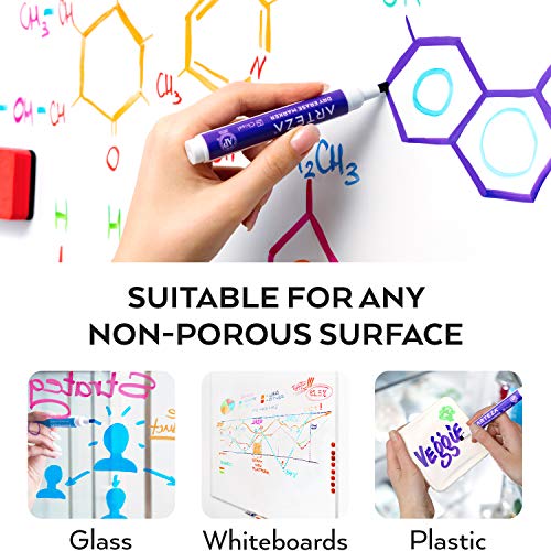 Arteza Dry Erase Markers  Bulk Pack of 52  Chisel Tip  12 Assorted Colors with Low-Odor Ink  Whiteboard Pens  Office Supplies for Back to School thumbnail