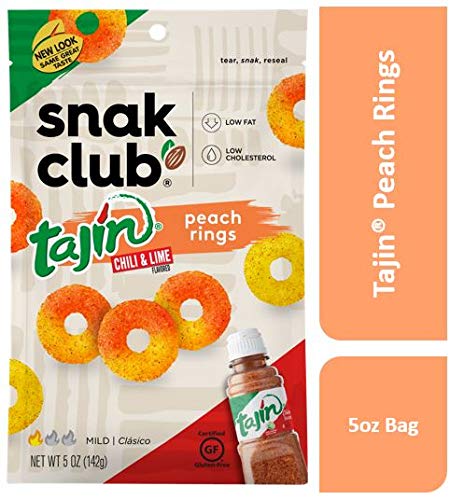 Snak Club, Tajin Chili and Lime Peach Rings, 5 Oz (Case of 6) thumbnail