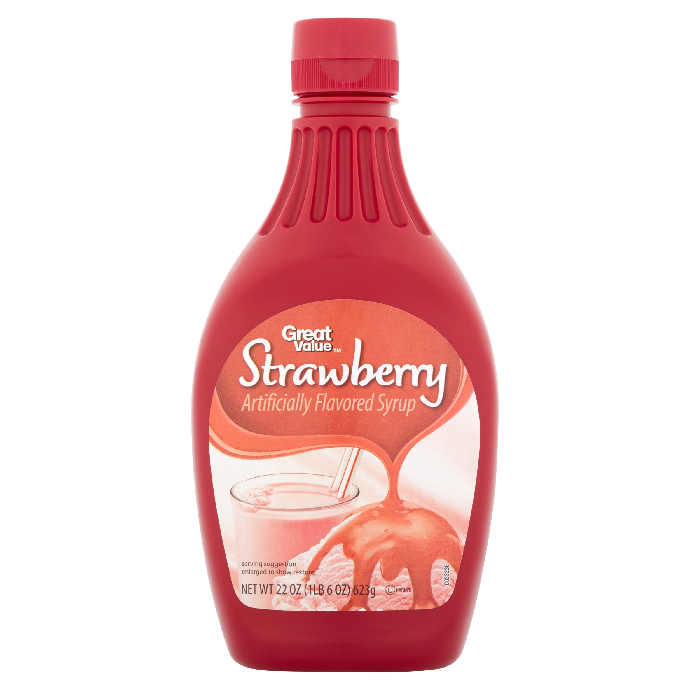 (2 Pack) Great Value Strawberry Artificially Flavored Syrup, 22 Oz Image