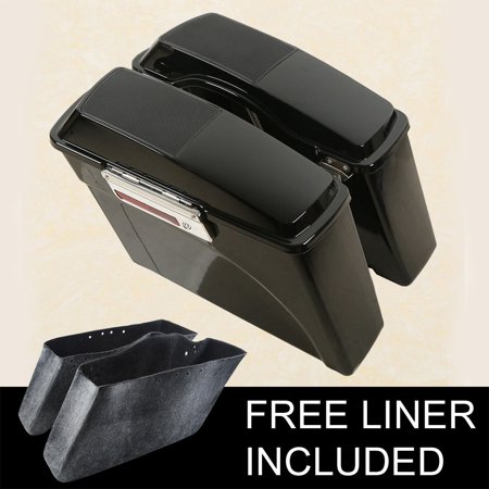 TCMT Motorcycles Hard Saddlebags Trunk W/Speaker Lid Latch Key Fits for Harley Touring Road King 1994 95 96 97 98 99 00 01 02 03 04 05 06 07 08 09 10 