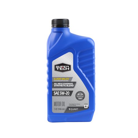 Super Tech All Mileage Synthetic Blend Motor Oil SAE 5W-20  1 Quart
