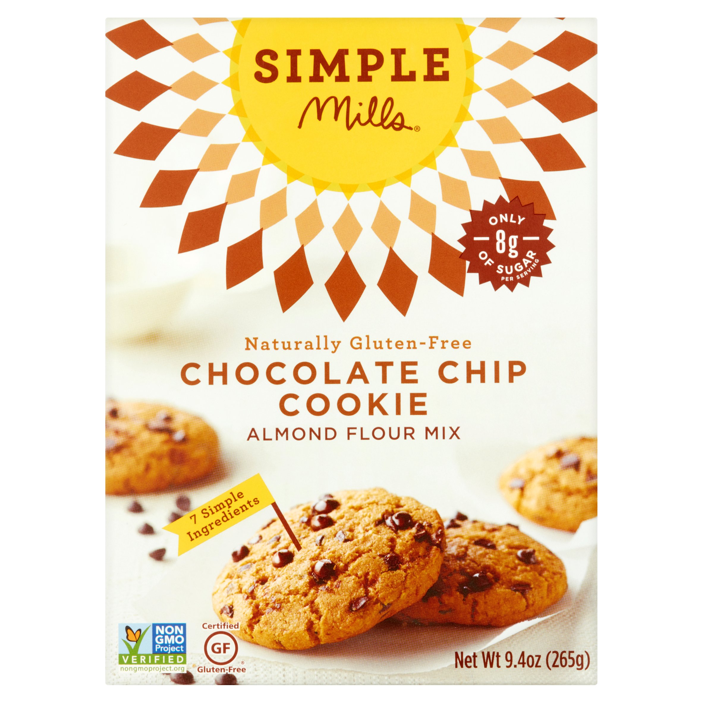 Simple Mills Chocolate Chip Cookie Almond Flour Mix, 9.4 Oz, 6 Pack