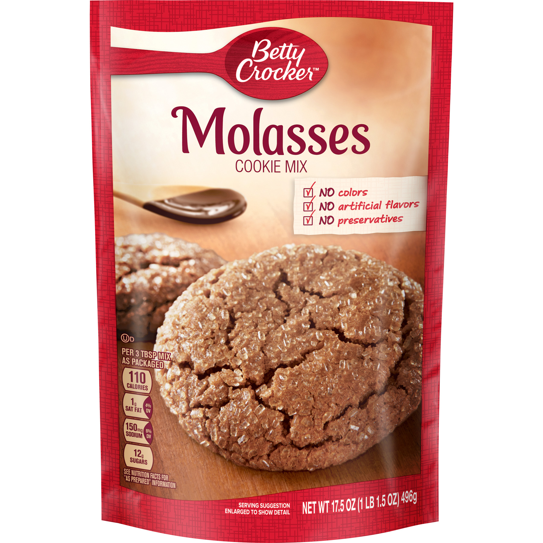 Diet info for Betty Crocker Molasses Cookie Mix - Spoonful