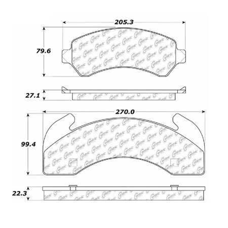 Go-Parts OE Replacement for 1990-2001 International 2554 Front Disc Brake Pad Set for International 2554