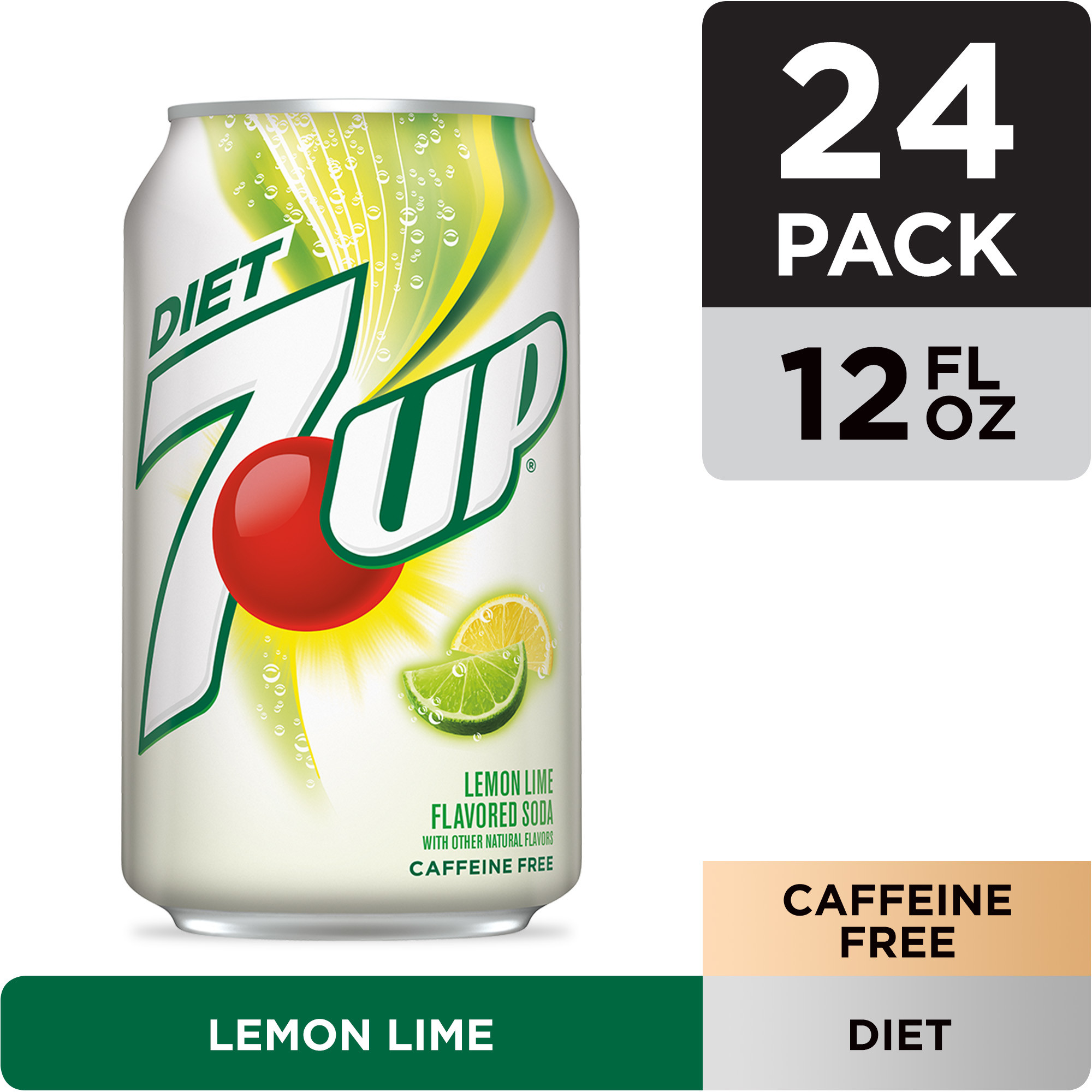 7UP Zero Sugar Lemon Lime Soda Pop  12 Fl Oz  24 Pack Cans