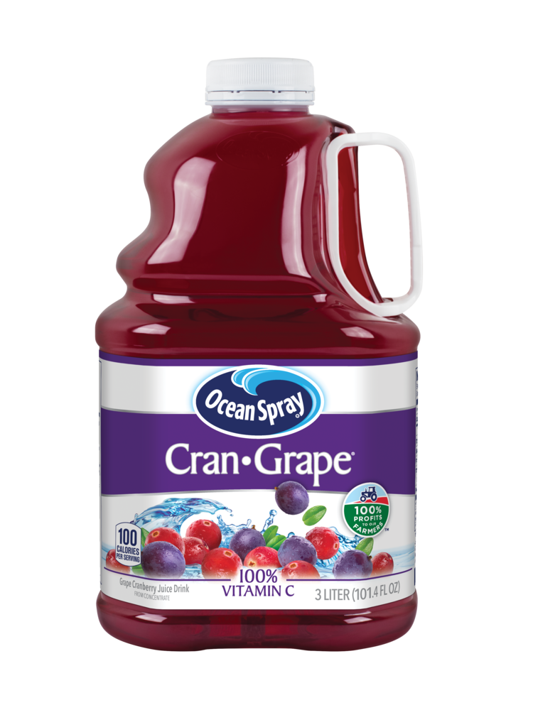 Ocean Spray, Cranberry Grape Juice Drink, 101.4 Oz (Case of 6)