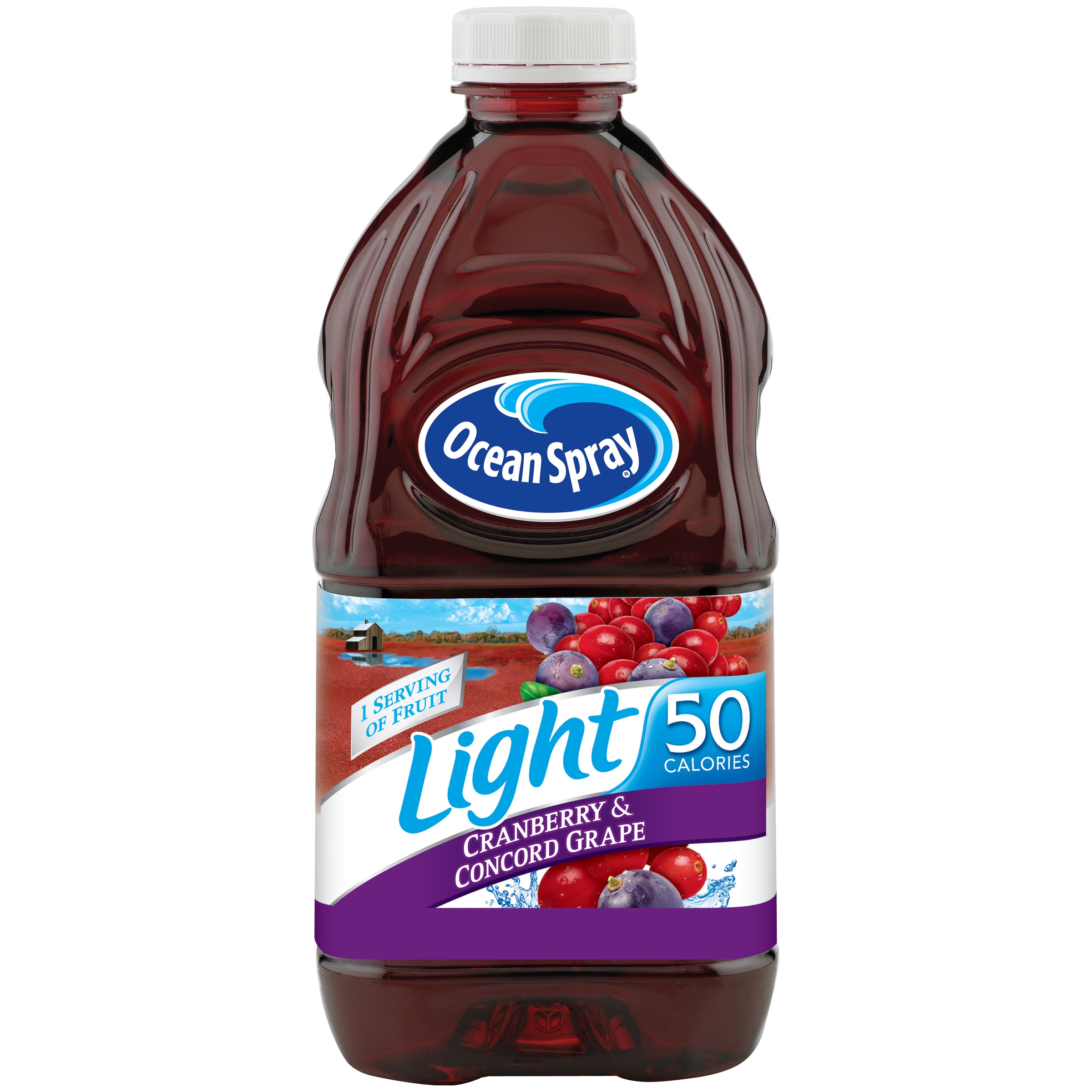 Ocean Spray, Light Cranberry and Grape Juice Drink, 64 Oz (Case of 8)